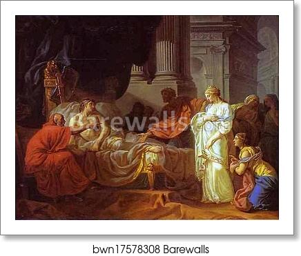 Antiochus and Stratonice by Jacques-Louis David, Art Print