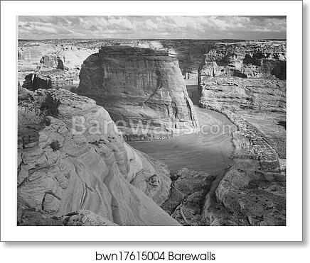 View of valley from mountain, "Canyon de Chelly" National Monument, Arizona.  Photographs of National Parks and Monuments, compiled 1941 - 1942, documenting the period ca. 1933 - 1942 by Ansel Adams (1902-1984), Art Print