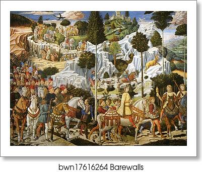 Procession of the Magus Balthazar. Detail by Benozzo Gozzoli, Art Print Procession of the Magus Balthazar. Detail by Benozzo Gozzoli, Art Print