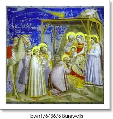 The Adoration of the Magi by Giotto, Art Print