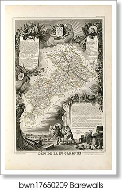 Dépt. de la Haute Garonne (région du sud) by Victor Jules Levasseur, Art Print