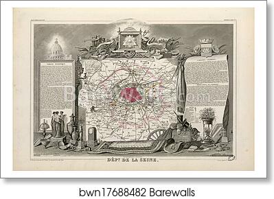 Dépt. de la Seine (région du nord) by Victor Jules Levasseur, Art Print Dépt. de la Seine (région du nord) by Victor Jules Levasseur, Art Print