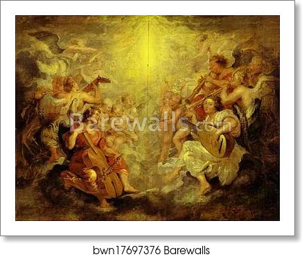 Music-Making Angels by Peter Paul Rubens, Art Print