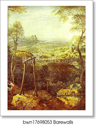 The Magpie on the Gallows. Detail by Pieter Bruegel The Elder, Art Print The Magpie on the Gallows. Detail by Pieter Bruegel The Elder, Art Print