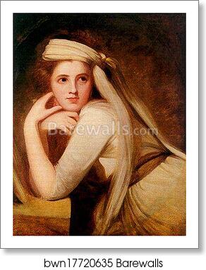 Emma Hamilton as a Bacchante by George Romney, Art Print