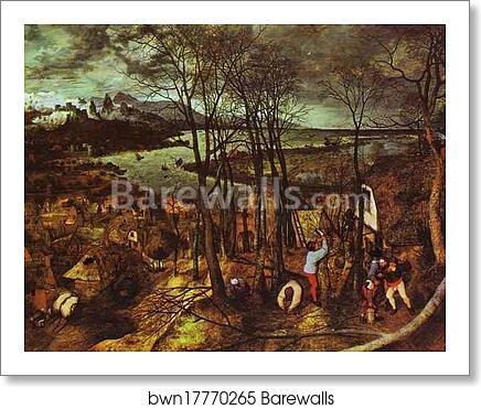 The Gloomy Day (February) by Pieter Bruegel The Elder, Art Print