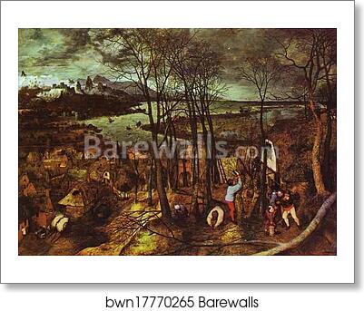 The Gloomy Day (February) by Pieter Bruegel The Elder, Art Print The Gloomy Day (February) by Pieter Bruegel The Elder, Art Print