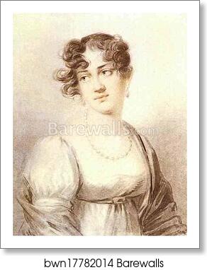 Portrait of a Young Woman by Alexander Molinari, Art Print