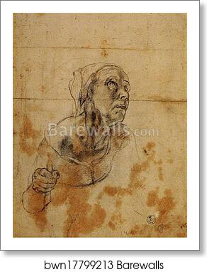 Study for the Head of an Old Woman by Agnolo Bronzino, Art Print