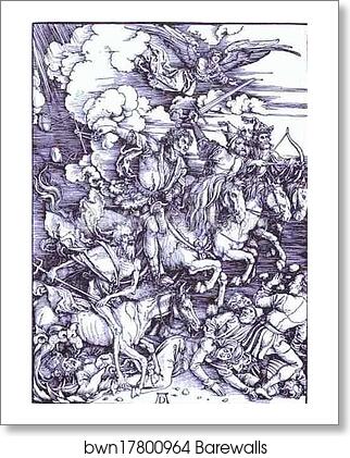 The Four Horsemen of the Apocalypse by Albrecht Dürer, Art Print The Four Horsemen of the Apocalypse by Albrecht Dürer, Art Print