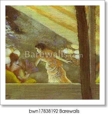 At the Cafe des Ambassadeurs by Edgar Degas, Art Print