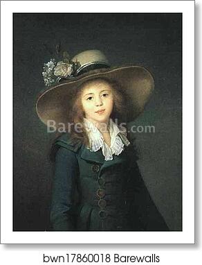 Portrait of Catherine Stroganova (1769-1844) as a Child by Jean-Louis Voille, Art Print