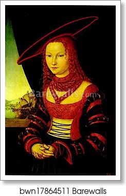 Portrait of a Lady by Lucas Cranach The Elder, Art Print