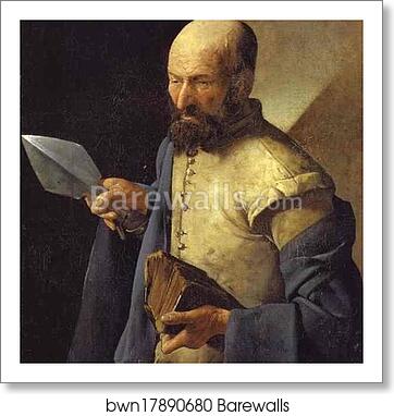 St. Thomas by Georges De La Tour, Art Print