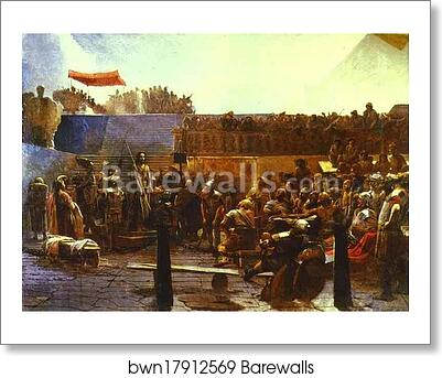 Mocking Christ. "Hail, King of the Jews!" by Ivan Kramskoy, Art Print Mocking Christ. "Hail, King of the Jews!" by Ivan Kramskoy, Art Print