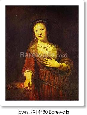 Saskia at Her Toilet by Rembrandt Harmenszoon Van Rijn, Art Print