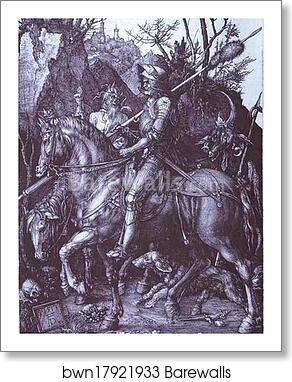 Knight, Death and the Devil by Albrecht Dürer, Art Print