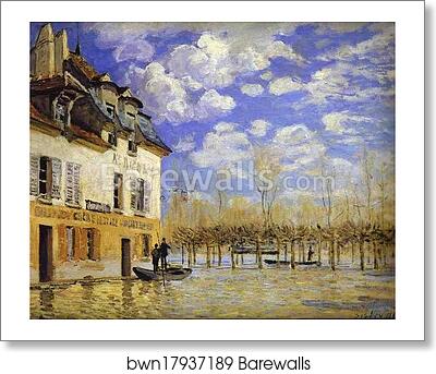 Boat in the Flood at Port-Marly by Alfred Sisley, Art Print Boat in the Flood at Port-Marly by Alfred Sisley, Art Print