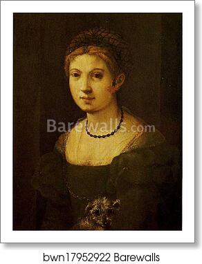 Portrait of a Young Woman by Jacopo Carrucci, Known As Pontormo, Art Print