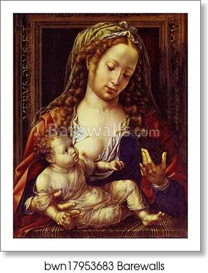 Madonna and Child by Jan Gossaert, Called Mabuse, Art Print