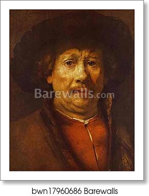 Self-Portrait by Rembrandt Harmenszoon Van Rijn, Art Print