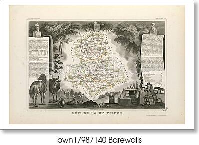 Dépt. de la Haute Vienne (région sud-est) by Victor Jules Levasseur, Art Print Dépt. de la Haute Vienne (région sud-est) by Victor Jules Levasseur, Art Print