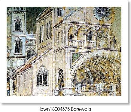 The Burial of St Lucy. Detail by Altichiero Da Zevio, Art Print