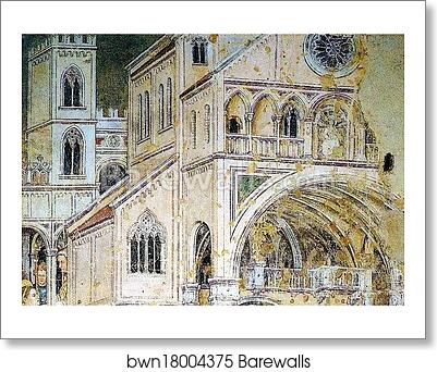 The Burial of St Lucy. Detail by Altichiero Da Zevio, Art Print The Burial of St Lucy. Detail by Altichiero Da Zevio, Art Print