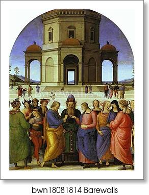 Marriage of the Virgin by Pietro Perugino, Art Print