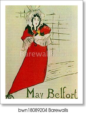 May Belfort by Henri De Toulouse-Lautrec, Art Print