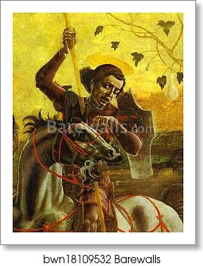 St. George and the Dragon. Detail by Cosmè Tura (A.K.A. Cosimo Tura), Art Print