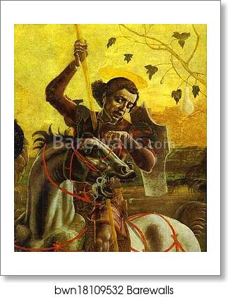 St. George and the Dragon. Detail by Cosmè Tura (A.K.A. Cosimo Tura), Art Print St. George and the Dragon. Detail by Cosmè Tura (A.K.A. Cosimo Tura), Art Print