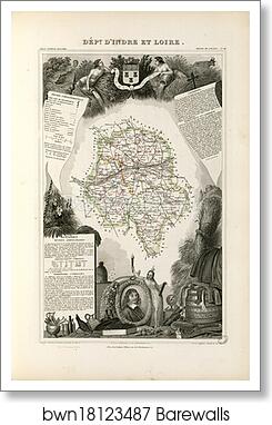 Dépt. d'Indre et Loire (région de l'ouest) by Victor Jules Levasseur, Art Print