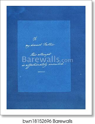 Dedication to Anna Atkins's father, John George Children by Anna Atkins, Art Print Dedication to Anna Atkins's father, John George Children by Anna Atkins, Art Print
