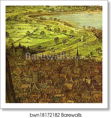 The Tower of Babel. Detail by Pieter Bruegel The Elder, Art Print