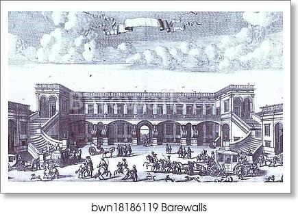 View of the Gagarin's Moscow Mansion from the Courtyard by Alexey Zubov, Art Print