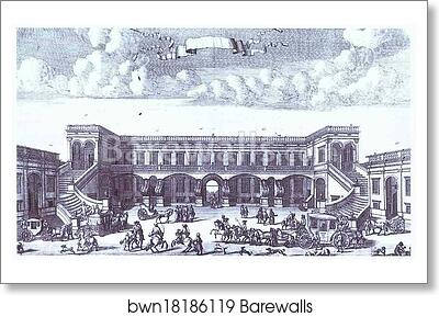 View of the Gagarin's Moscow Mansion from the Courtyard by Alexey Zubov, Art Print View of the Gagarin's Moscow Mansion from the Courtyard by Alexey Zubov, Art Print