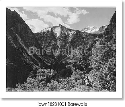 Paradise Valley, Kings River Canyon (Proposed as a national park), California, 1936.  Photographs of National Parks and Monuments, compiled 1941 - 1942, documenting the period ca. 1933 - 1942 by Ansel Adams (1902-1984), Art Print