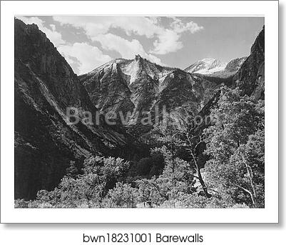 Paradise Valley, Kings River Canyon (Proposed as a national park), California, 1936. Photographs of National Parks and Monuments, compiled 1941 - 1942, documenting the period ca. 1933 - 1942 by Ansel Adams (1902-1984), Art Print Paradise Valley, Kings River Canyon (Proposed as a national park), California, 1936. Photographs of National Parks and Monuments, compiled 1941 - 1942, documenting the period ca. 1933 - 1942 by Ansel Adams (1902-1984), Art Print