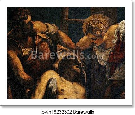 Deposition of the Christ. Detail by Jacopo Robusti, Called Tintoretto, Art Print