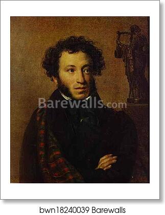 Portrait of Alexander Pushkin by Orest Kiprensky, Art Print Portrait of Alexander Pushkin by Orest Kiprensky, Art Print