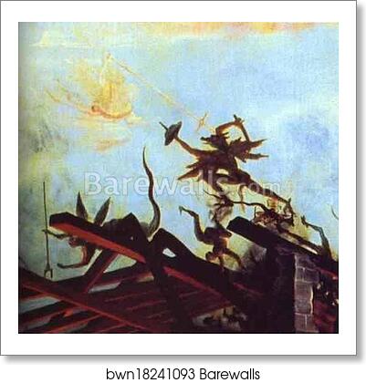 The Temptation of St. Anthony. Detail by Matthias Grünewald, Art Print The Temptation of St. Anthony. Detail by Matthias Grünewald, Art Print