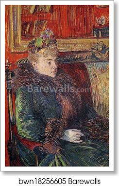 Portrait of Madame de Gortzikoff by Henri De Toulouse-Lautrec, Art Print Portrait of Madame de Gortzikoff by Henri De Toulouse-Lautrec, Art Print
