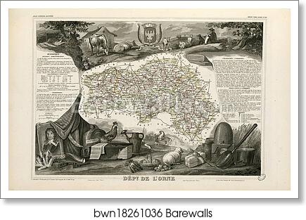 Dépt. de l'Orne (région nord-ouest) by Victor Jules Levasseur, Art Print