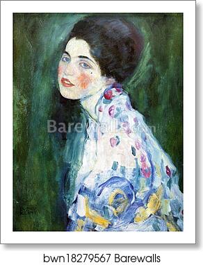 Portrait of a Lady by Gustav Klimt, Art Print
