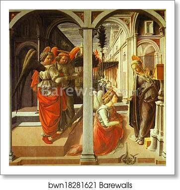The Annunciation by Fra Filippo Lippi, Art Print