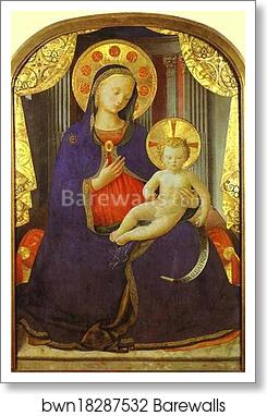 Madonna and Child by Fra Angelico, Art Print