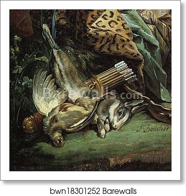 Diana after the Hunt. Detail by François Boucher, Art Print