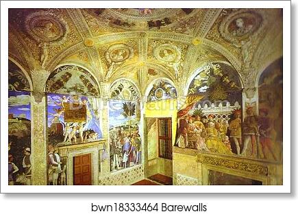 View of the West and North Walls by Andrea Mantegna, Art Print