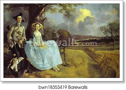 Robert Andrews and His Wife Frances. Detail by Thomas Gainsborough, Art Print Robert Andrews and His Wife Frances. Detail by Thomas Gainsborough, Art Print